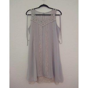 Anthropologie Bluebird gray dress L - new
